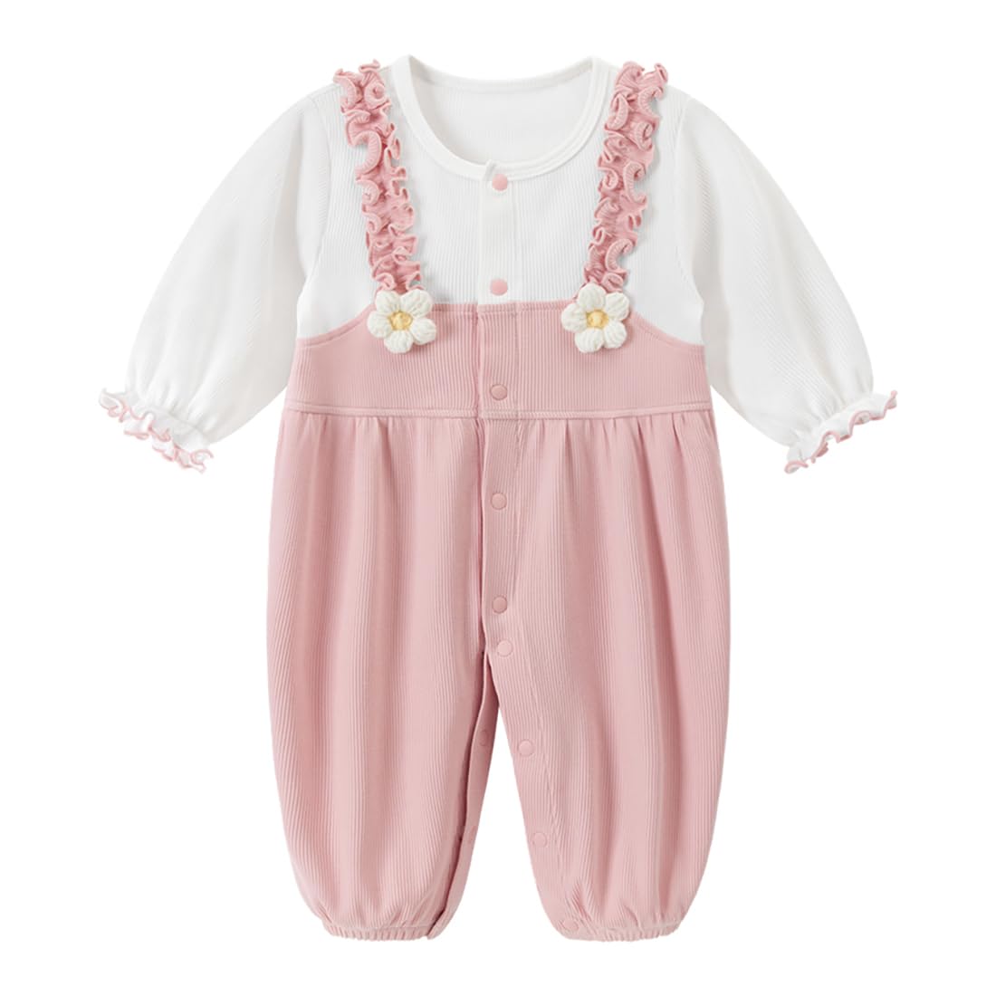 gurcooc Babyrompertje van katoen met knopen, kinderkleding