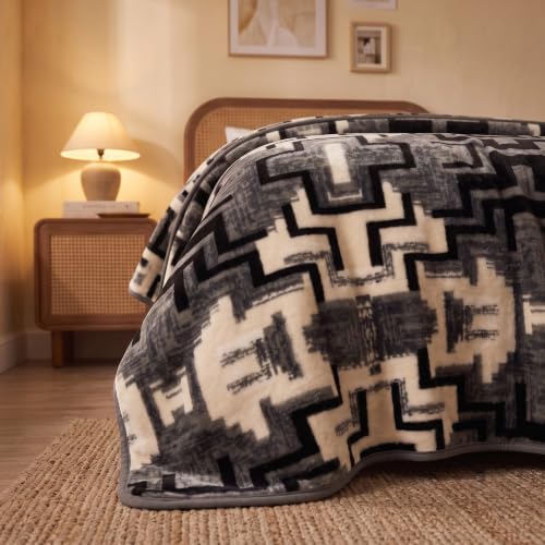 Image of BSB HOME Single Bed Mink Blanket, Velvet Like Soft Plush Fleece Blanket, Warm Lightweight AC Blanket for Winter,Ultra Soft Cozy Bed Blanket for Home & Travel,56 x 80 Inches(142 x 203 cm)-Charcoal Grey