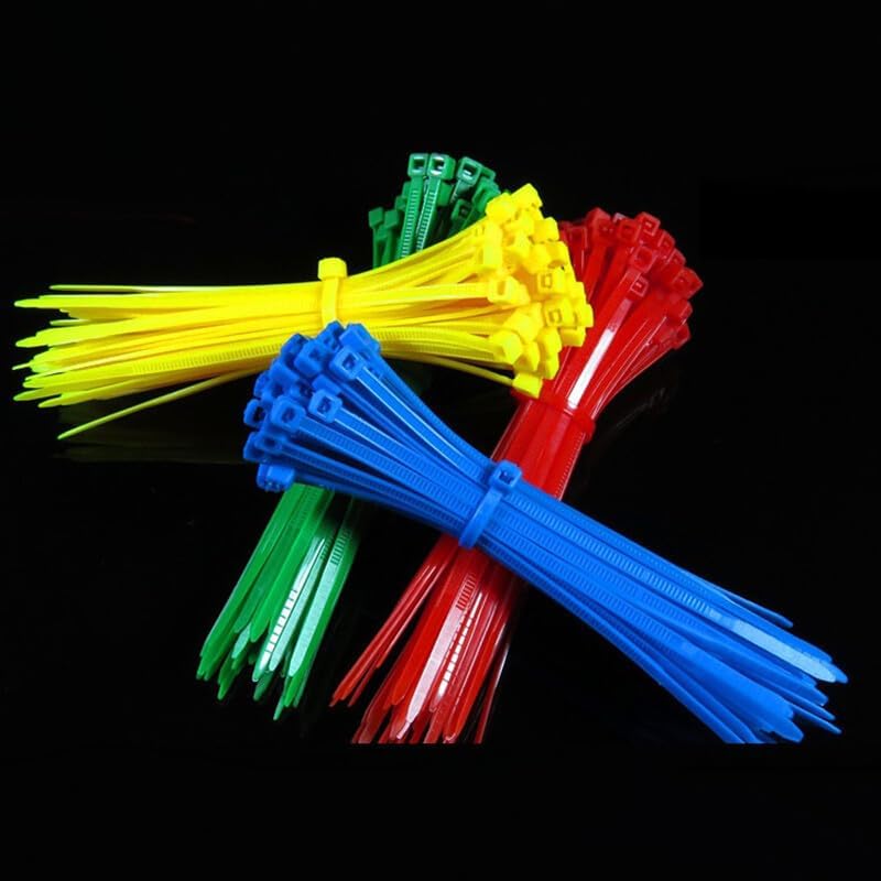 100pcs Cable Zip Ties 10 CM / 3.94 In, Premium Plastic Wire Ties with 17 Pounds Tensile Strength, Self-Locking Nylon Tie Wraps for Indoor and Outdoor Only One Color (White)