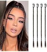 FLUFYMOOZ 4PC Braid in Hair Extension 14 Inch Clip in Braid Extensions for Women Synthetic Hairpi...