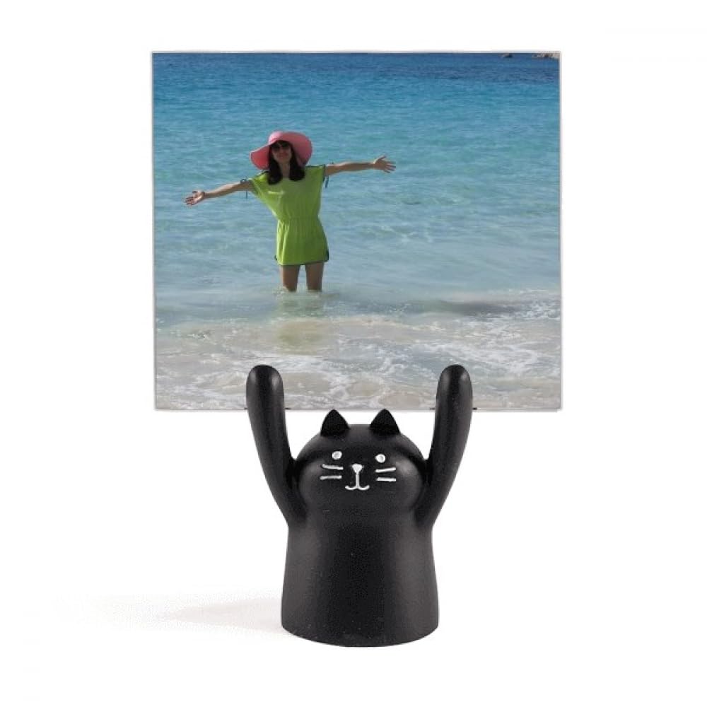 Porte-photo chat noir figurine décorative de bureau design - 4