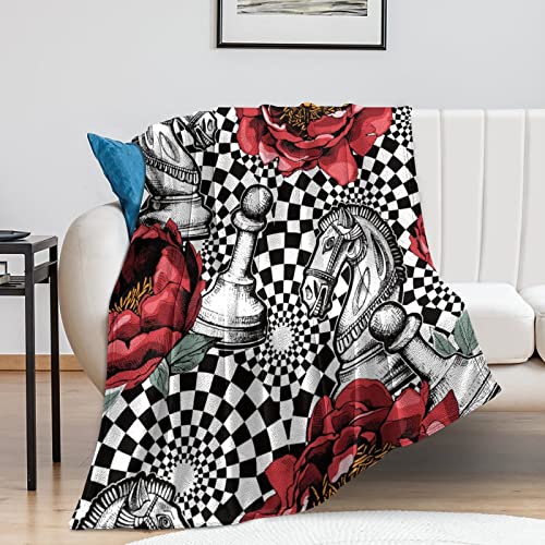 Checkerboard Throw Blanket For Couch Bed Travel Outdoor Camping Sofa,Funny Flannel Fuzzy Fluffy Fleece Cozy Throw Blanket For Kids Adults For All Seasons (Checkerboard, 60"X50") #TOP5