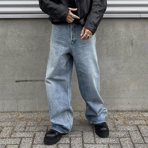 Streetwear Wide Leg Jeans Men Straight Denim Pants Vintage Baggy Jeans Male3
