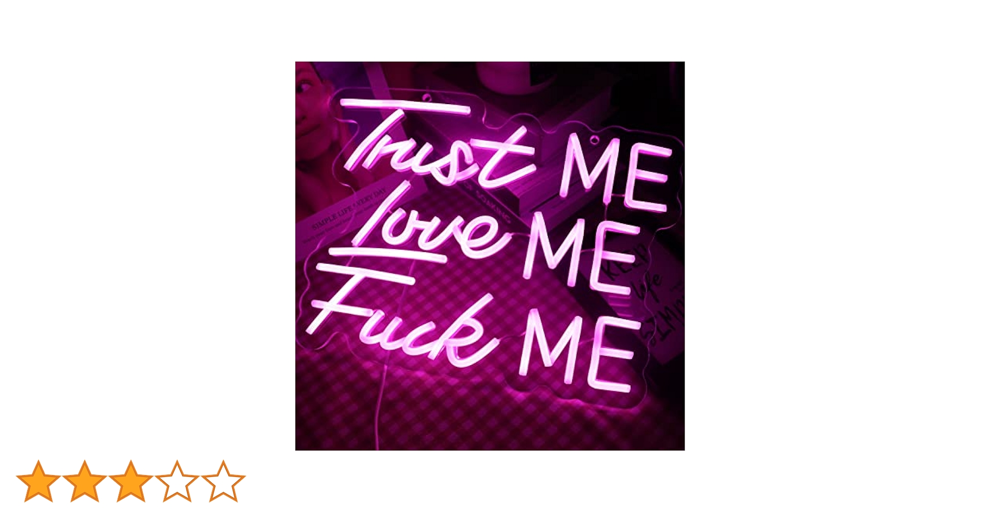 TRUST ME lOVE ME FUCK ME ネオンライト QiaoFei LED 