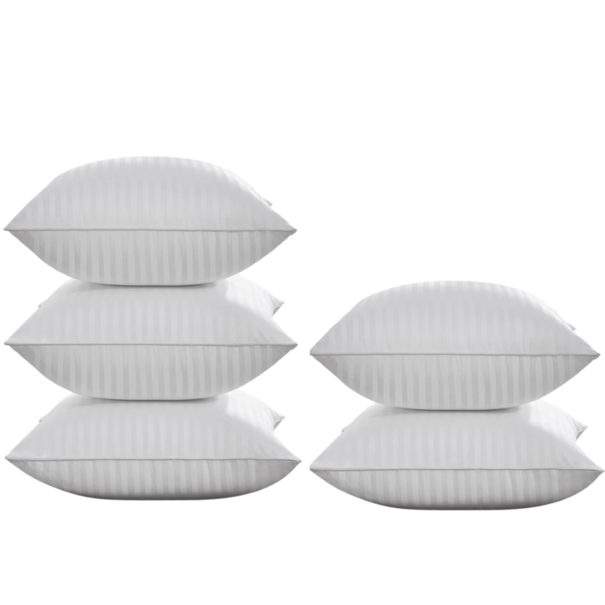 9villa Microfiber Cushion Filler,Sofa Cushions Set,Sofa Pillow, Cushions for Bed, 18 x 18 Inch, White - (Set of 5)
