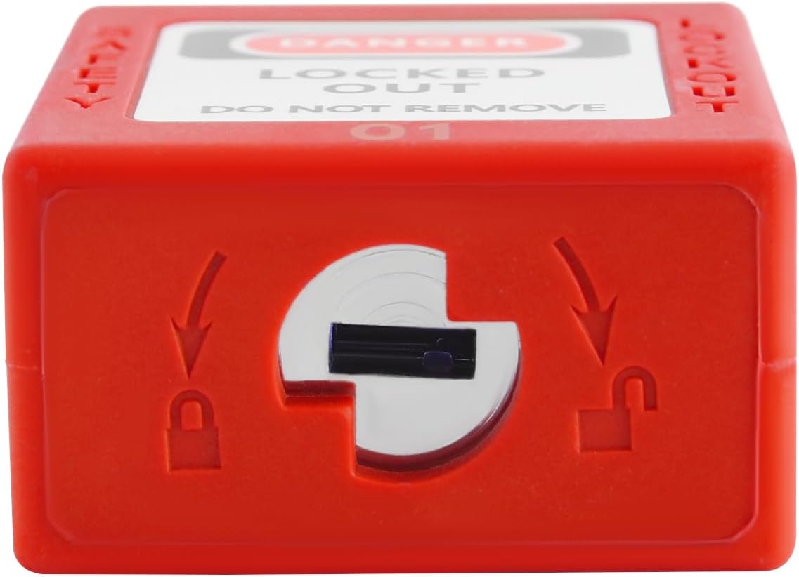 Lockout Locks Set, 10Pcs Locks, Lockout Locks Keyed Different, 2 Keys Per Lock, Zinc Alloy Lock Out Tag Out Padlocks, Safety Padlocks for Electrical Lockout Tag Out Kits, Red