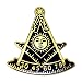 Masonic Past Master Blue & Gold Lapel Pin - 1" Tall