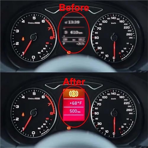Pantalla LCD para actualizar el salpicadero de Audi A3 en viajes largos 6
