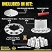 GG Grand General 40233 Chrome Plastic Complete ABS Axle Set (2 Front & 4 Rear) w/Cone Style Hub Caps and Push-On 33mm Lug Nut Covers for Trucks, 4 Pack, 