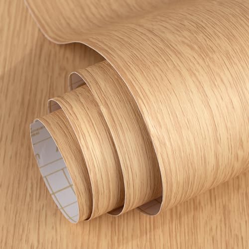 vgoltd Wood Effect Sticky Back Plastic Roll Self Adhesive Vinyl Wrap for Furniture Kitchen Cupboards Cabinets & Wardrobes Peel & Stick Contact Paper Waterproof & Removable (Style 16 30 x 100 cm)