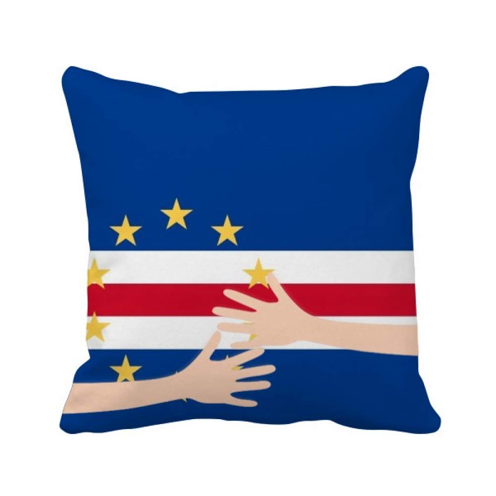 Coussin Le Cap-Vert avec drapeau national africain pour decoration de canape