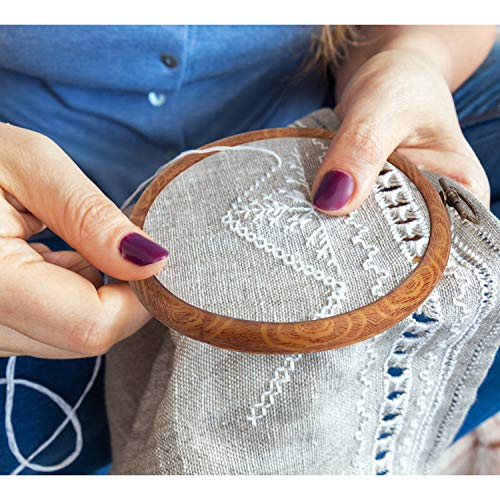 Embroidery Hoops 4 Pieces, Useekoo Rubber Plastic Cross Stitch Hoop Set,Embroidery Kit for Sewing/Art/Hanging/Craft,4pcs - Thumbnail 5