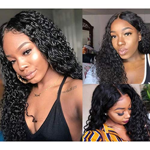 Perucas frontais cacheadas cabelo humano pré arrancadas lace closure perucas cabelo humano cabelo vi