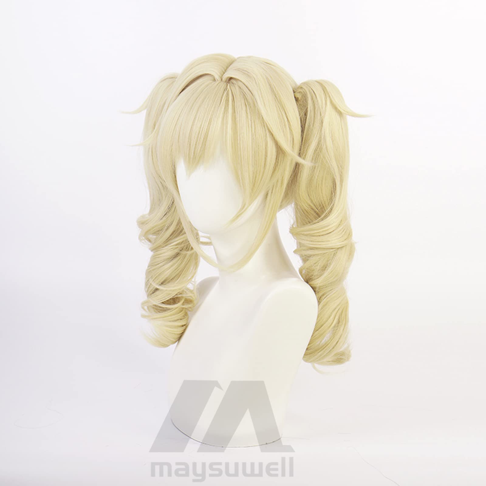Yellow Curly Double Ponytail Cosplay Wig Short Hear Resistant Synthetic Costume Hairs for Women Comic Con Party Replacement Wigs - Image 3