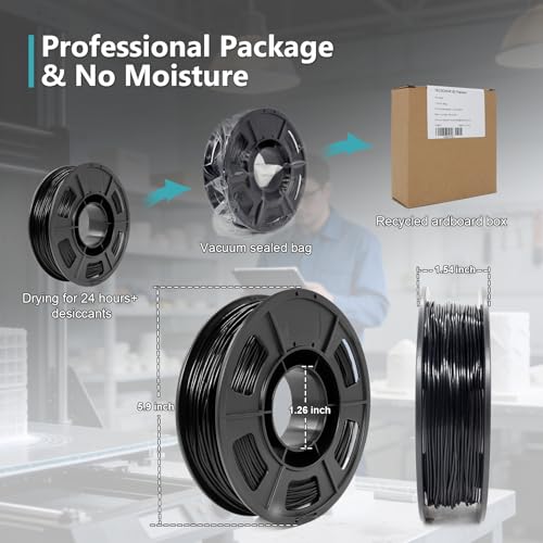 Image of 85A TPU 3D Printer Filament 1.75mm ±0.03mm,250g Black Filament,Super Soft & Flexible Rubber-Like Filament,Durable & Wear-Resistant, Smooth Feeding,Ideal for RC Car Tires, Lego Wheels.