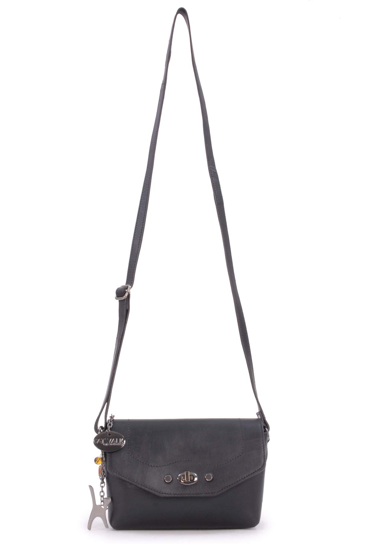 Catwalk Collection Handbags - Borsa a Tracolla Piccola in Vera Pelle - Borsetta Donna - Borsa a Mano con Tracolla Regolabile - Florence