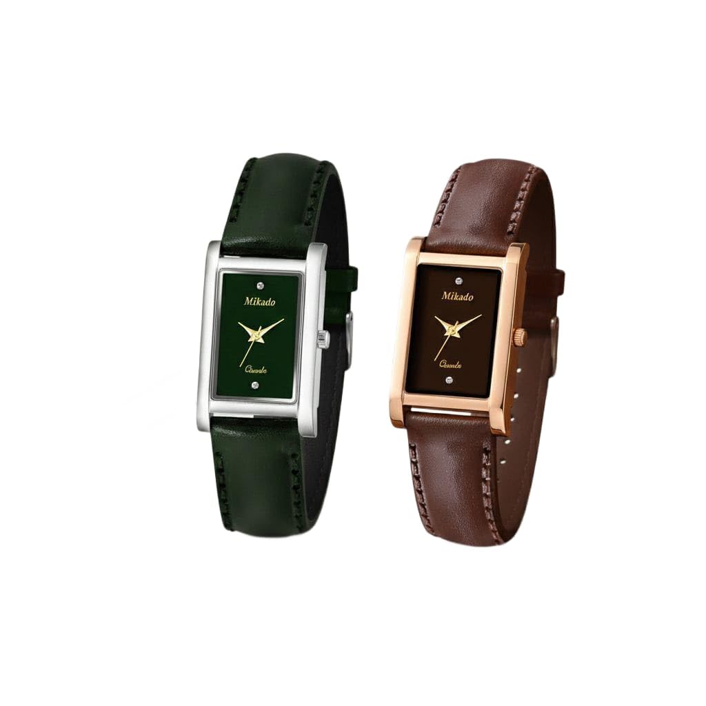 Multicolor Classic Rectangular Analog Watch Combo for Women-image-22