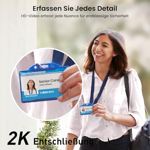 aosu 2K HD Türklingel mit Kamera Kabellos, Smarte Video Türklingel mit Gong, 170° Weitwinkel, PIR-Bewegungserkennung und Paketdetektion, Nachtsicht, 2-Wege-Audio, 2,4GHz WLAN, Kompatibel mit Alexa – Bild 3