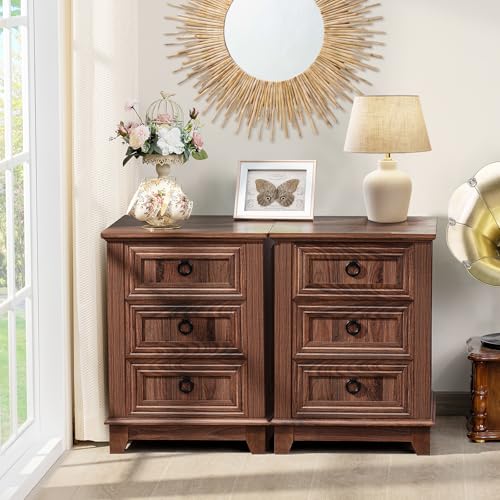 Commode pour chambre à coucher et table d'appoint de 40,6 cm en bois