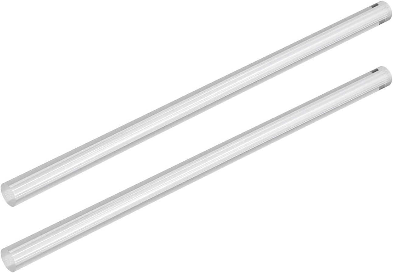 DMiotech 2 Pack 1/2 Inch x 10 Inch Acrylic Round Rod,Straight Light White Line Solid Plastic PMMA Bar Stick for DIY Crafts