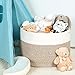 MINTWOOD Design Extra Large 22 x 14in Decorative Blanket Basket for Living Room, Laundry Basket, Woven Cotton Rope Basket, Dog Toy Storage Bin Baskets, Round Basket for Pillows Towels, Light Brown