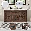 Amazon.com: AMERLIFE 61" Farmhouse Double Bathroom Vanity with Sink ...