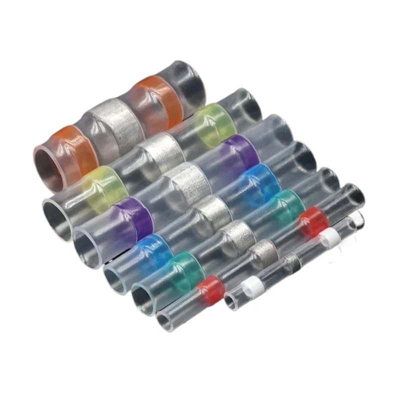 50~500pcs Solder Seal Wire Connectors Waterproof 3:1 Heat Shrink Insulated Wire Terminals Electrical Butt Splice(9,500pcs)