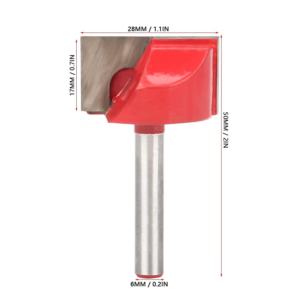 Fraise à Bois CNC, Walfront Outil de Coupe de Machine Tige par le Bas Diamètre de 6 mm(6 * 28)