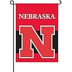 BSI NCAA Nebraska Cornhuskers 2-Sided Garden Flag, Team Colors, One Size (83005)