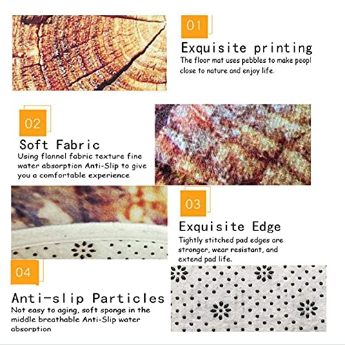 WXYGJYG Badematten Set 3 Teilig 50X80 cm Blau Maschinenwaschbare Badematte, Badvorleger mit Wasserabsorbierenden… – Bild 4