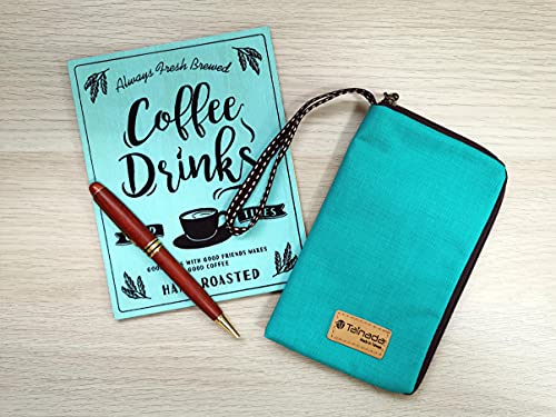 Image of Taianda Women Phone Wristlet Wallet Pouch, Zippered Dual Slots (Turquoise)