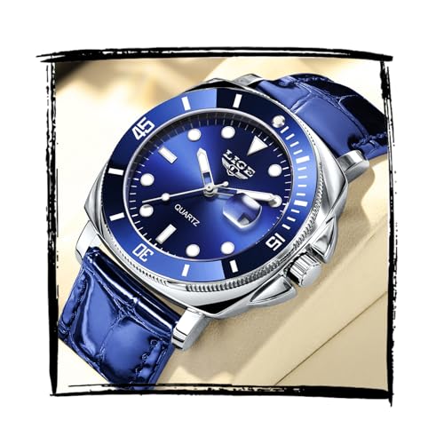 Image of LIGE Mens Roulette Wheel Watches Casino Themed Quartz Analog Watch 3ATM Waterproof Glowing Man Wrist Watches