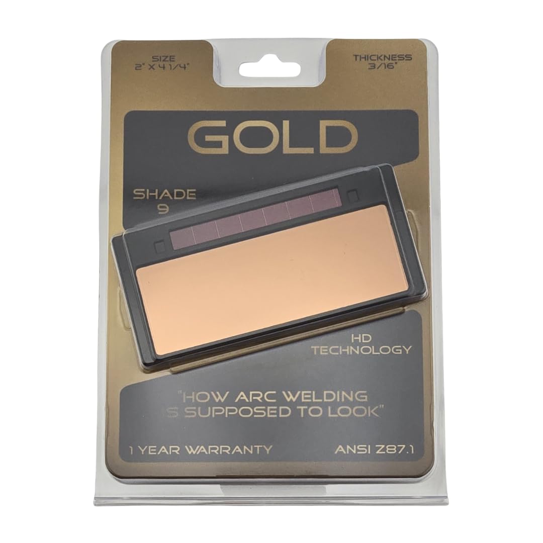 TrueArc Gold Auto-Darkening Welding Lens – True Color Gold Filter – Fits 2" x 4-1/4" Welding Hoods – Shade 9