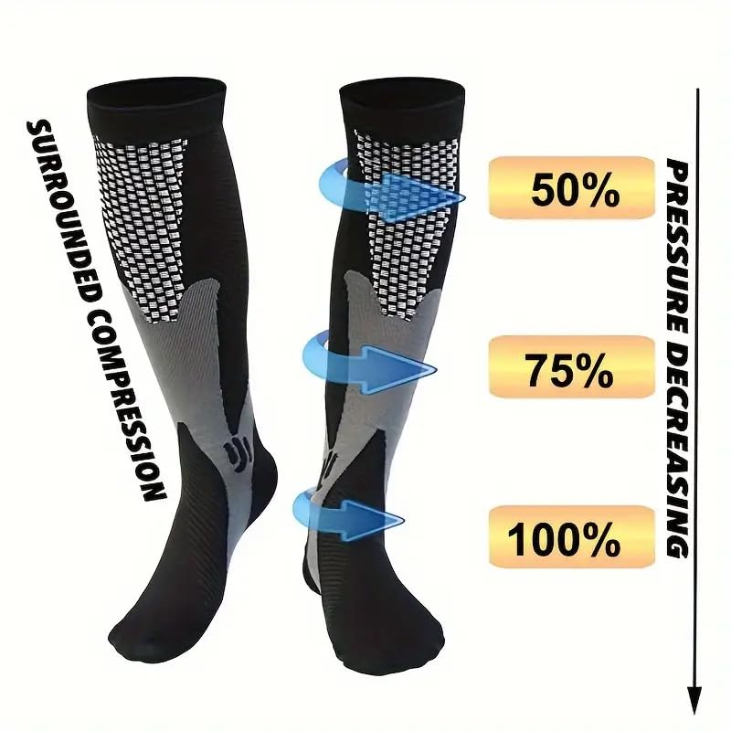 1 Pair Compression Socks Travelers Socks Football Soccer Thigh Long Tube Unisex Outdoor Sports Nurses Stockings2