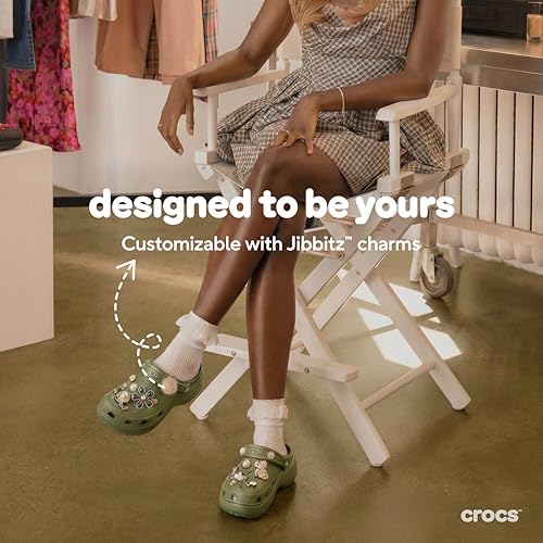 Image of Crocs Unisex-Adult Classic Clog, Clogs for Women and Men, Army Green, 16 Men /18 Women