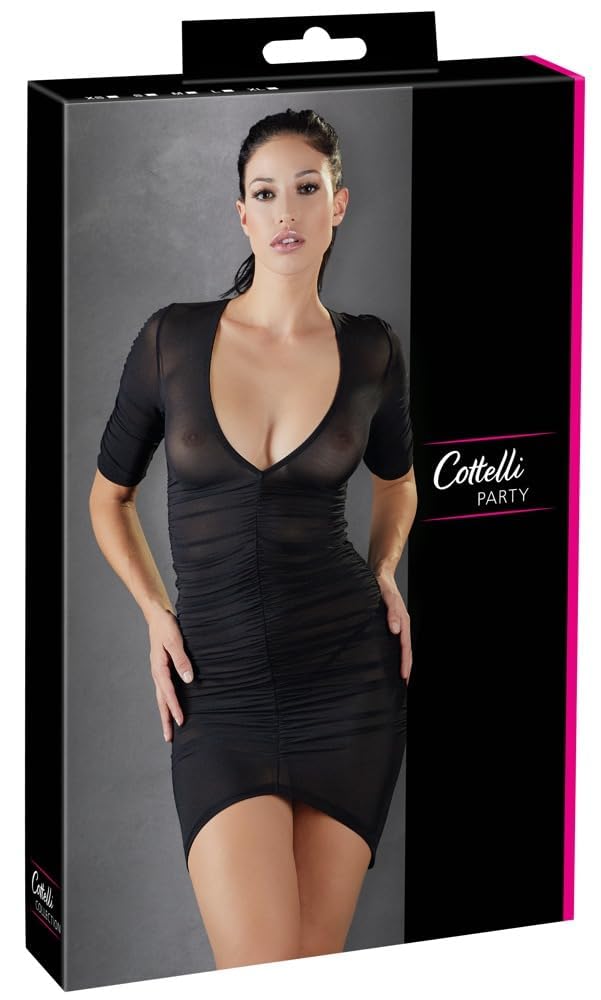 Cottelli Party Ruffles Dress Black XL