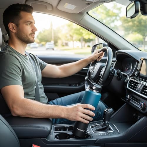 Image of 32oz Water Bottle Insulated with Straw,Leak Proof Water Bottles,Mens Water Bottle Stainless Steel for Gym,Hiking,Travel,Sport,1 Liter,Bpa free