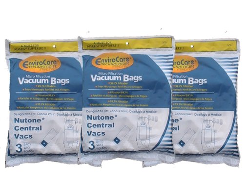 DVC Replacement for MicroLined GE & Eureka Style CN-1 | For Eureka, GE, White Westinghouse Home Cleaning System Vacuum Cleaners | Traps 99.7% of Particles and Allergens | Pack of 9