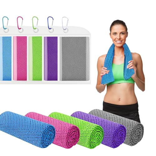 TIANMENSHAN Cooling Towels for Neck, 5 Pack Sweat Towel, ?40