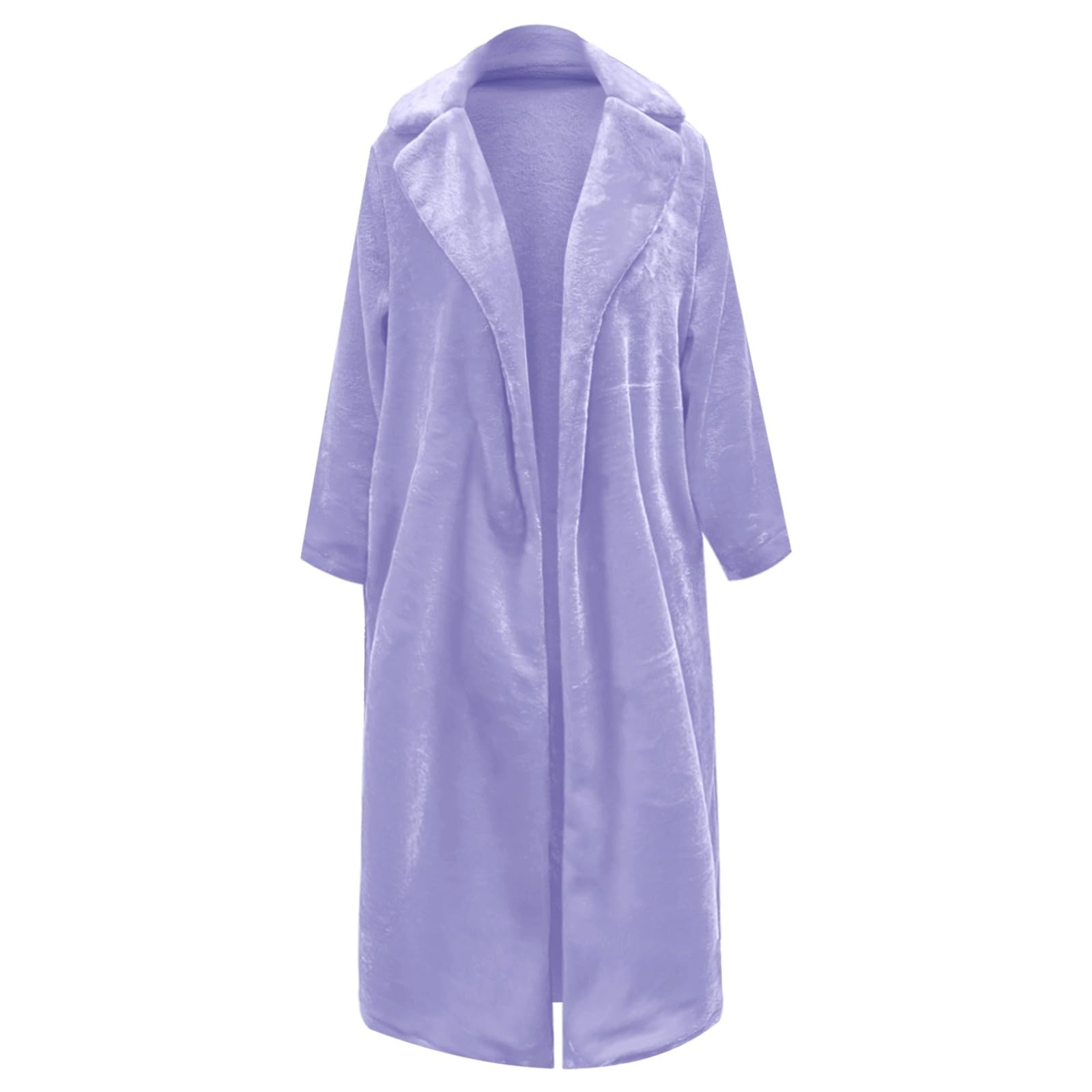 Generisch 2026 Elegante abrigo de forro polar de longitud media con cinturón para una comodidad de ropa exterior sofisticada estilo chaqueta de invierno para mujer