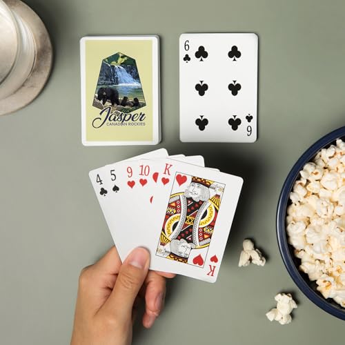 Lantern Press Jasper, Canada, Canadian Rockies, Baraja Poker 52 Cartas miniatura 2