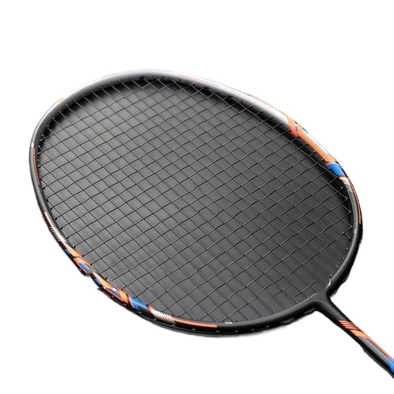Badminton Set Racchette da Badminton Super Leggere in Fibra di Carbonio 10U con Corde G5 13KG, Racchetta Professionale