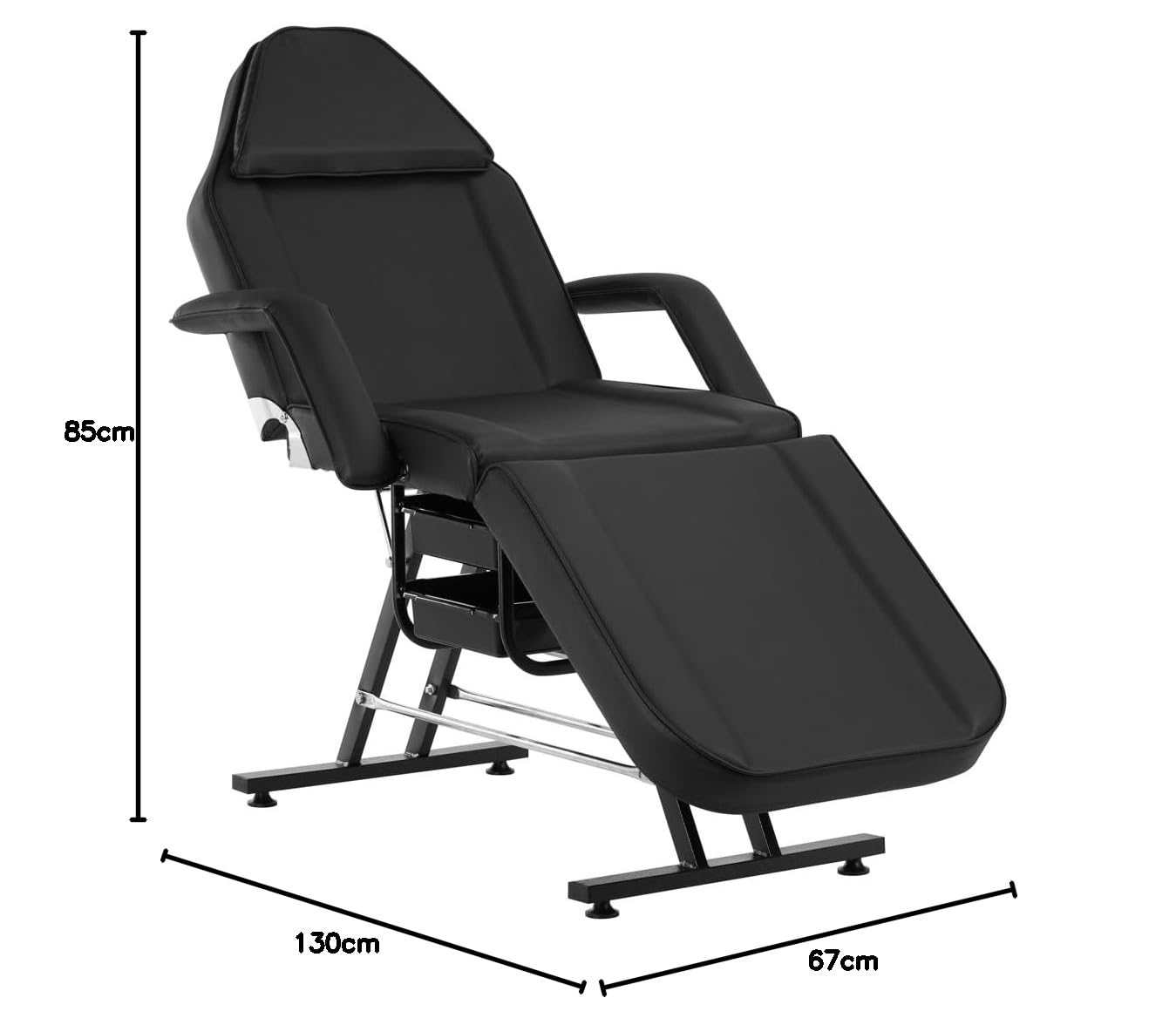 ACTIVESHOP Silla cosmética Sillon con cajones negro