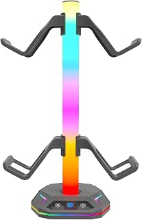 Gaming LED Headphone Stand Controller Holder Headsets Stand Controller Hanger Gaming Dock Accessories for Desk Headphone Hanger