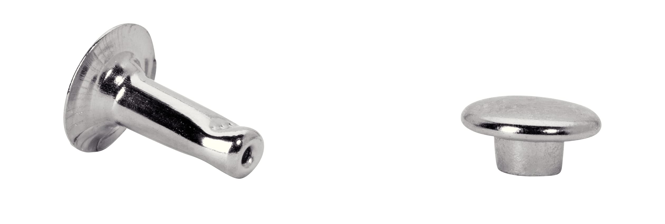 Rapid 7 mm başlı içi boş perçinler, gümüş renkli, 25 adet (2 parça)