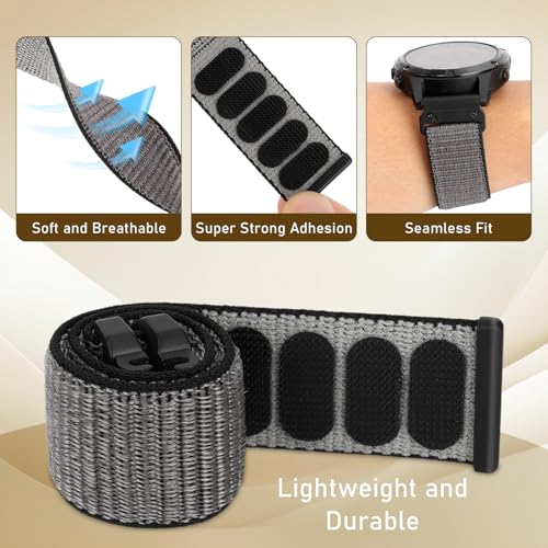 Correa de Nylon Sport para Garmin Fenix 22 mm miniatura 3