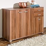 Maße (HxBxT): 75 x 107 x 35cm - Farbe: Nussbaum