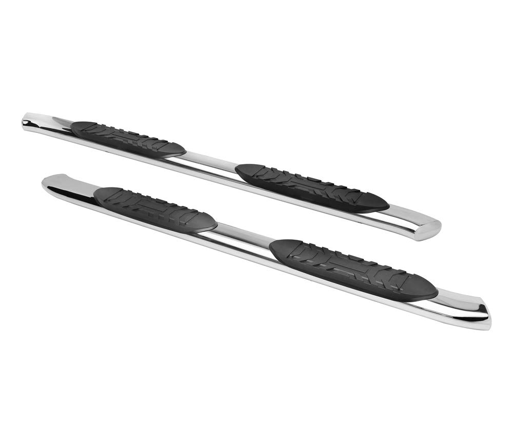 MaxMate Premium Compatible with 2019-2022 Ford Ranger SuperCab Stainless Steel 5'' Oval Bend End Side Step Rails Nerf Bars Running Boards (2pcs with Mounting Bracket Kit) | WBF57167