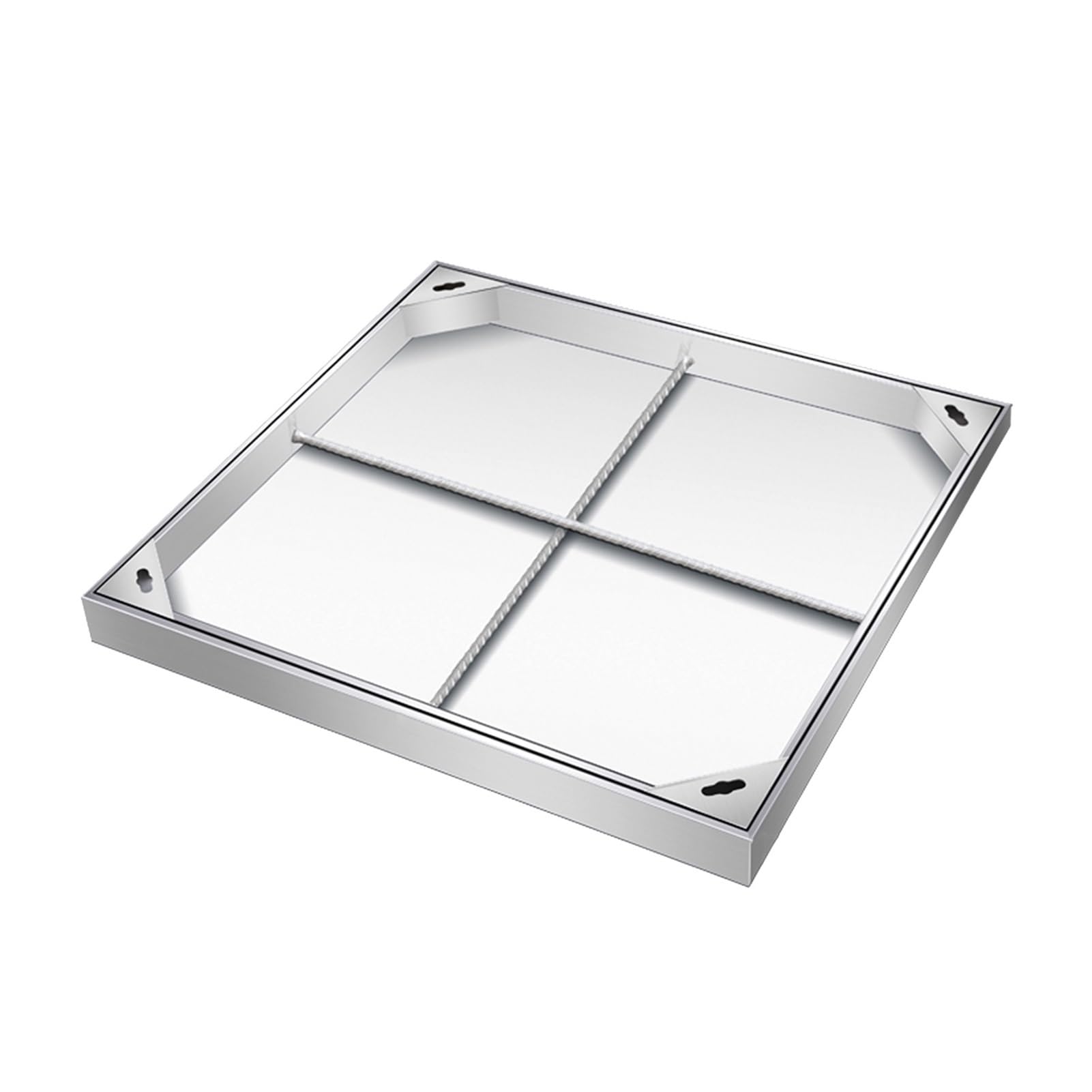 GLDYTVF Stainless Steel Square Pit Cover & Frame - Heavy-Duty t Lid for Septic Tanks, Ideal for Outdoor Pathways, Drainage Access, Inspection Openings, Durable Design