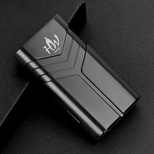 HUOWA Double Jet Torch Lighter with Cigar Punch Cutter Tool and Gas Window, Unique Turbo Quadruple Red Flame Butane Refillable Gadgets for Men Gift Ideas - Thumbnail 5